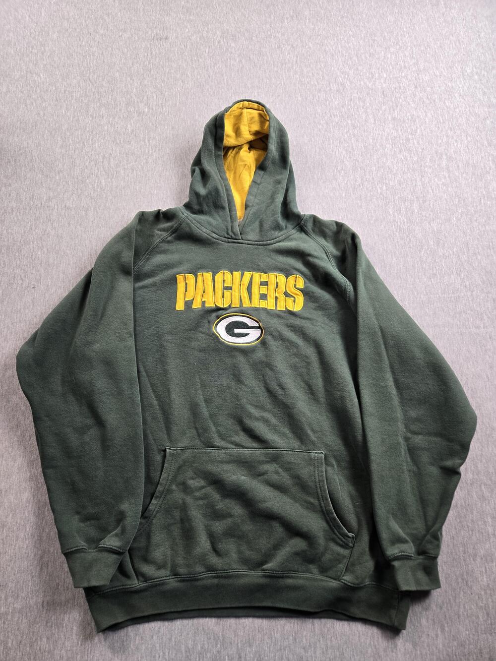 Green Bay Packers Hoodie Sweatshirt Mens Green Yellow NFL Football Team Apparel